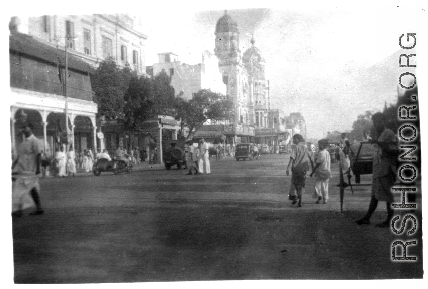 Street in India during WWII.