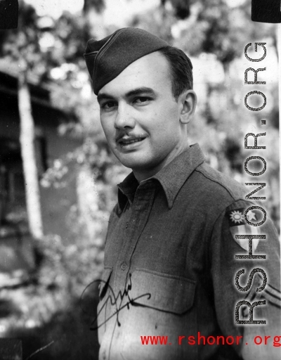 An American serviceman poses for the camera in the CBI during WWII.