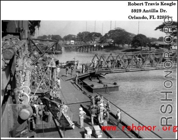 Ship taking troops home to the US after war end.  Photo from Robert Travis Keagle.