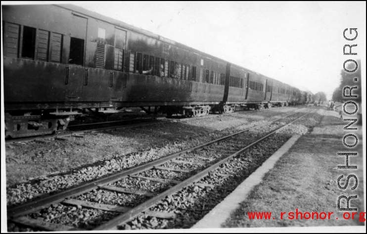 A train in India during WWII.