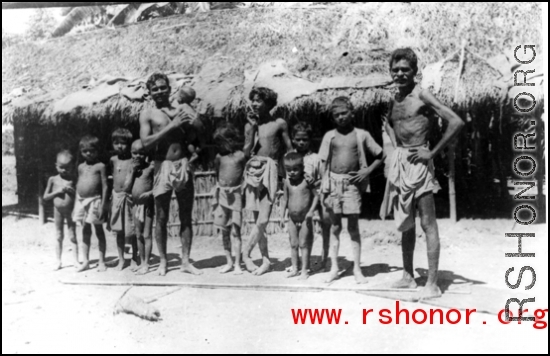 Local men and children in Misimari, India, during WWII.  Local images provided to Ex-CBI Roundup by "P. Noel" showing local people and scenes around Misamari, India.    In the CBI during WWII.
