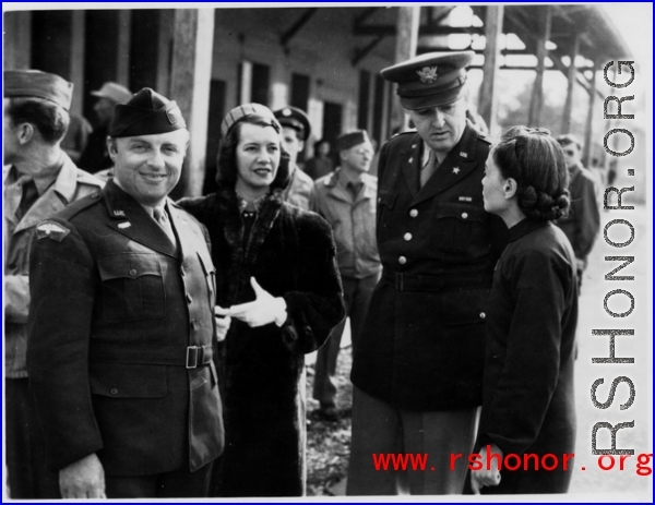 Western VIPs and Chinese dignitaries. In the CBI during WWII.