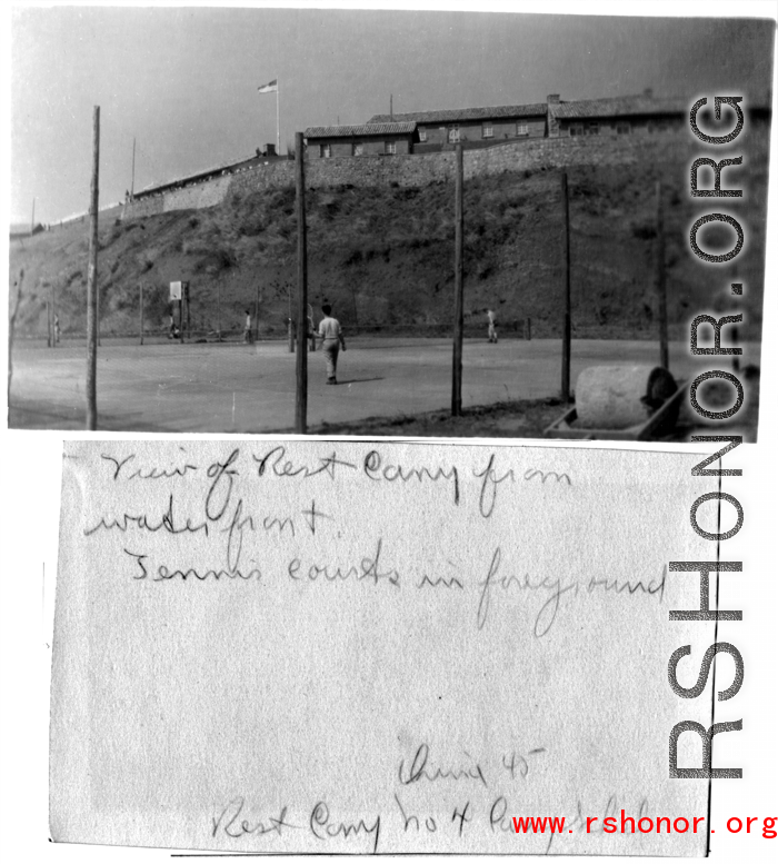 Tennis at Camp Schiel, Yunnan, China, 1945.