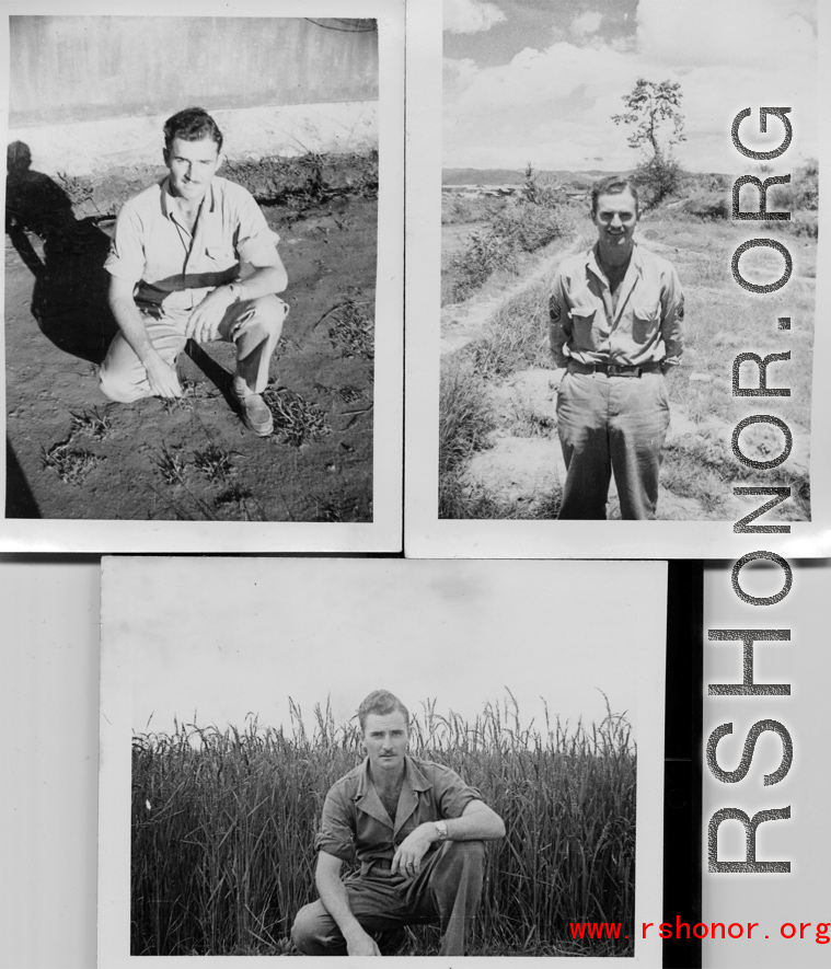 American GIs near an American air base in WWII in Yunnan province, China, most likely around the Luliang air base area.