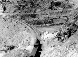 Railway near Camp Schiel, Yunnan, China, 1945.