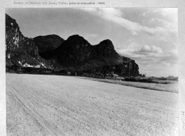 Runway at Liuchow (Liuzhou) air base, China (prior to evacuation in 1944), during WWII.