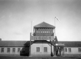 "This is the control tower at Luliang, China. It was at the highest elevation of any base we were at in China. We were at 6000 feet and we had snow here. The only base I can remember that had snow."  6064' elevation.