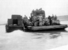 Transport by barge in China during WWII.