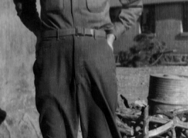 A member of the 12th Air Service Group poses for the camera in China during WWII.