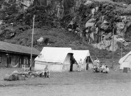 American GIs await evacuation at the American base at Liuzhou city, Guangxi province, China, during the fall of 1944.