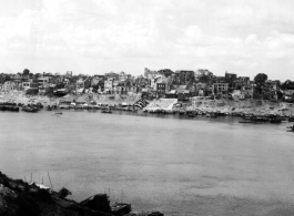 Liuzhou city from the south side of the river, in WWII.