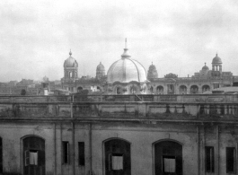 From the court of the Grand Hotel. looking over the opposite roof across Calcutta, June, 1943.