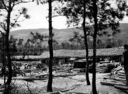 GI explorations of the hostel area at Yangkai air base during WWII: Saw mill.