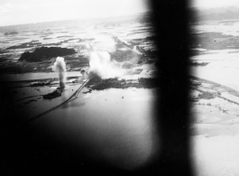 Bombing of Ninh-Bình railway bridge in French Indochina (Vietnam), during WWII. Ninh Bình is a small city in the Red River Delta of northern Vietnam, and along a critical rail route used by the Japanese.  Coordinates: 20°15'39.7"N 105°59'06.3"E