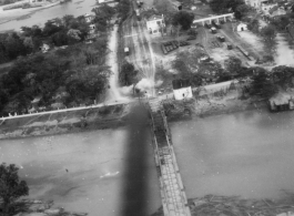 Bombing on Phu Lang Thuong railway bridge over the Thuong River at Bac Giang City in French Indochina (Vietnam), during WWII. In northern Vietnam, and along a critical rail route used by the Japanese.  Coordinates:  21°16'32.69"N 106°11'9.28"E