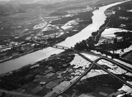 Bombing of Đò Lèn Bridge in Hà Trung Town in French Indochina (Vietnam), during WWII. In northern Vietnam, and along a critical rail route used by the Japanese.