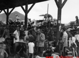 Chinese refugees at the train station in Liuzhou during WWII, in the fall of 1944, as the Japanese advanced during the Ichigo campaign.