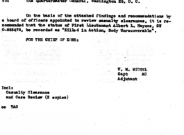 Individual Deceased Personnel File (IDPF) for Albert L. Haynes, MIA, China.