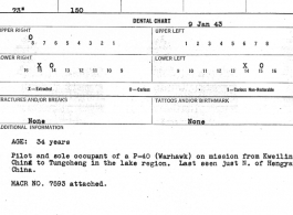 Individual Deceased Personnel File (IDPF) for Albert L. Haynes, MIA, China.