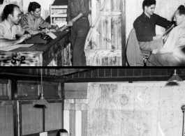 Americans in the CBI: GIs busy in an office in Yunnan Province, during WWII.