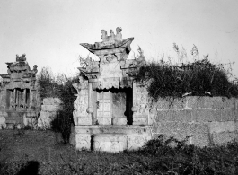 Elaborate tombstones in Yunnan province, China, during WWII.