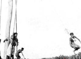 Religiously devoted men in India take part in self-flagellation and self-mutilation as a public performance of devotion to their gods. During WWII.