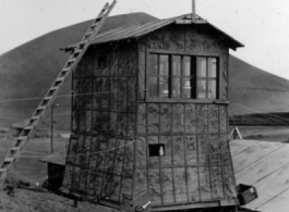 Control tower at a US air base in the CBI during WWII. 