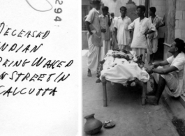 Part of a funeral in Calcutta during WWII.