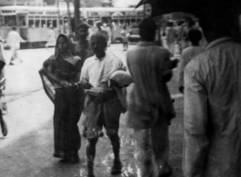 Street scene in India during WWII.