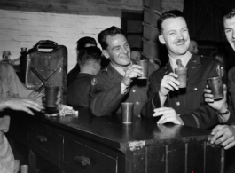 16th CCU personnel at a party having jolly time in Kunming city, Yunnan province, China, during WWII.