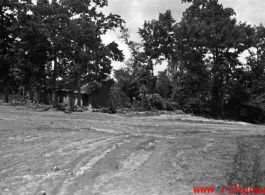 Adobe house on or near an American base in China during WWII.