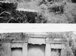 Local gravestones in Yunnan, China, during WWII.