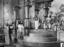 Purchased image with scene from the Indian movie "Shakuntala."  Scenes in India witnessed by American GIs during WWII. For many Americans of that era, with their limited experience traveling, the everyday sights and sounds overseas were new, intriguing, and photo worthy.