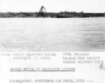 Bridge at Liuzhou, Guangxi province, destroyed by the Allies in front of the Japanese Ichigo thrust in 1944. In the CBI.