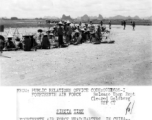 Chinese laborers rest at noon on their work to rebuild the air strip at Liuzhou, Guangxi province, in the CBI, in 1944.