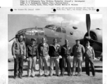 A crew of the 11th Bomb Squadron, 341st Bomb Group, stands beside a B-25 somewhere in China on 2 February 1943.  They are:   Capt. Robert. V. Ford Lt. Franklin. F. Young Lt. Glee. C. Smyth T/Sgt. Claire. L. Pattengale S/Sgt. S. J. MacLaughlin Capt. Melvin. R. Wilcox