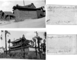 Village spirit wall, and Buddhist temple, near Kunming, May 1945.