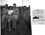 Bill Thedinga (Arend W. Thedinga) and Bill Miller with Paulette Goddard , Chabua, India. June 1944.