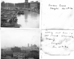 Suzhou Creek and view from top of French steamship company, Shanghai during WWII, January 15, 1946.