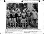 Jimmy Doolittle's Tokyo bombing crew--Maj. Gen. James Doolittle, his crew, and Chinese friends pictured in China after the airmen bailed out following the raid on Japan on April 18, 1942. Left to right:  S/Sgt. F. A Braemer Choo Too Ki General Doolittle 1st. Lt. H. A. Potter S/Sgt. P. J. Leonard 1st Lt. R. E. Cole Henry H. Shent Ho Yang Ling