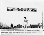 GI at entrance to the Ramgarh Training Center, where Chinese troops were taught artillery and infantry skills. During WWII.