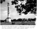 Ochterlony Monument, Calcutta, during WWII.  Photo from Glenn Hensley.