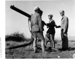 "Chinese troops get expert training from and American corporal at the Ramgarh Artillery School." During WWII.