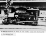 Steam locomotive in India during WWII.  Photo form J. Paul Jones.