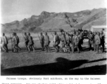 Chinese troops on the way to the Salween River Campaign. During WWII.