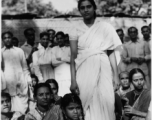 Village inhabitants in India listen attentively to headman who has assembled them.  Photo from Delbert Wood.