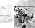 Local women working at airfield building barracks, India, August 1944.  Photo by T/Sgt. George Zdanoff, HQ CBI at Hastings Mill.