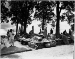 An open air produce market in the CBI during WWII.