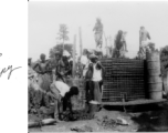 Laborers constructing something in the CBI during WWII.