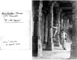 Harry Kareka and local guy at Ajanta Caves, India, during WWII.